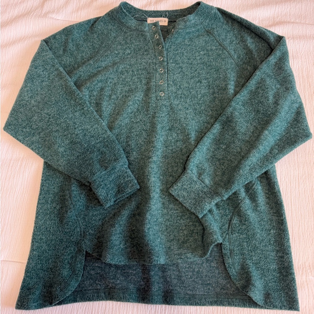 Green Sweater with Relaxed Fit